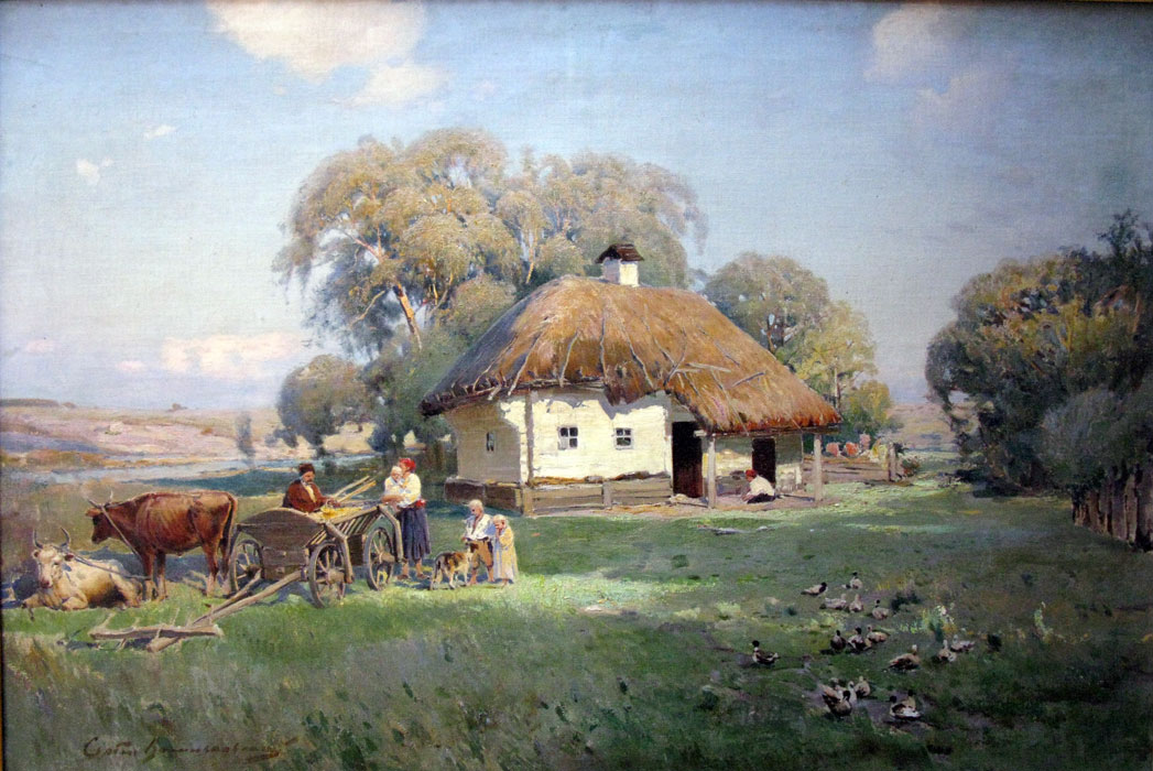 Васильківський С. І. Картина “Українська ідилія. Хата”. Кін. ХІХ ст.