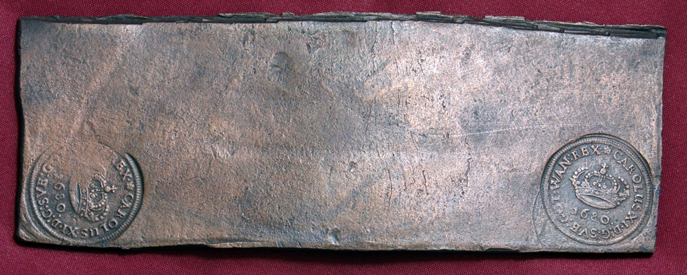 Монета «2 далера» 1680р. Швеція